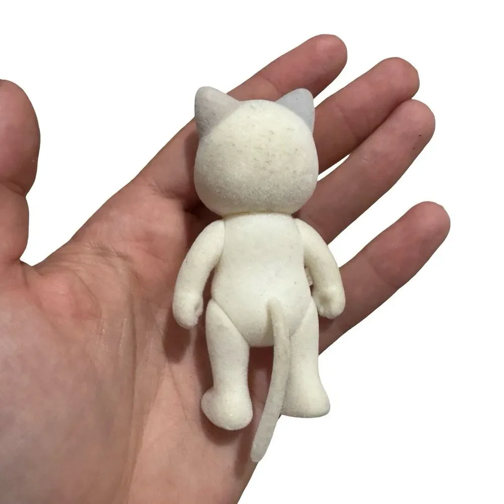 Calico Critters Loose White Cat Fuzzy Face Tail Figure No Clothes